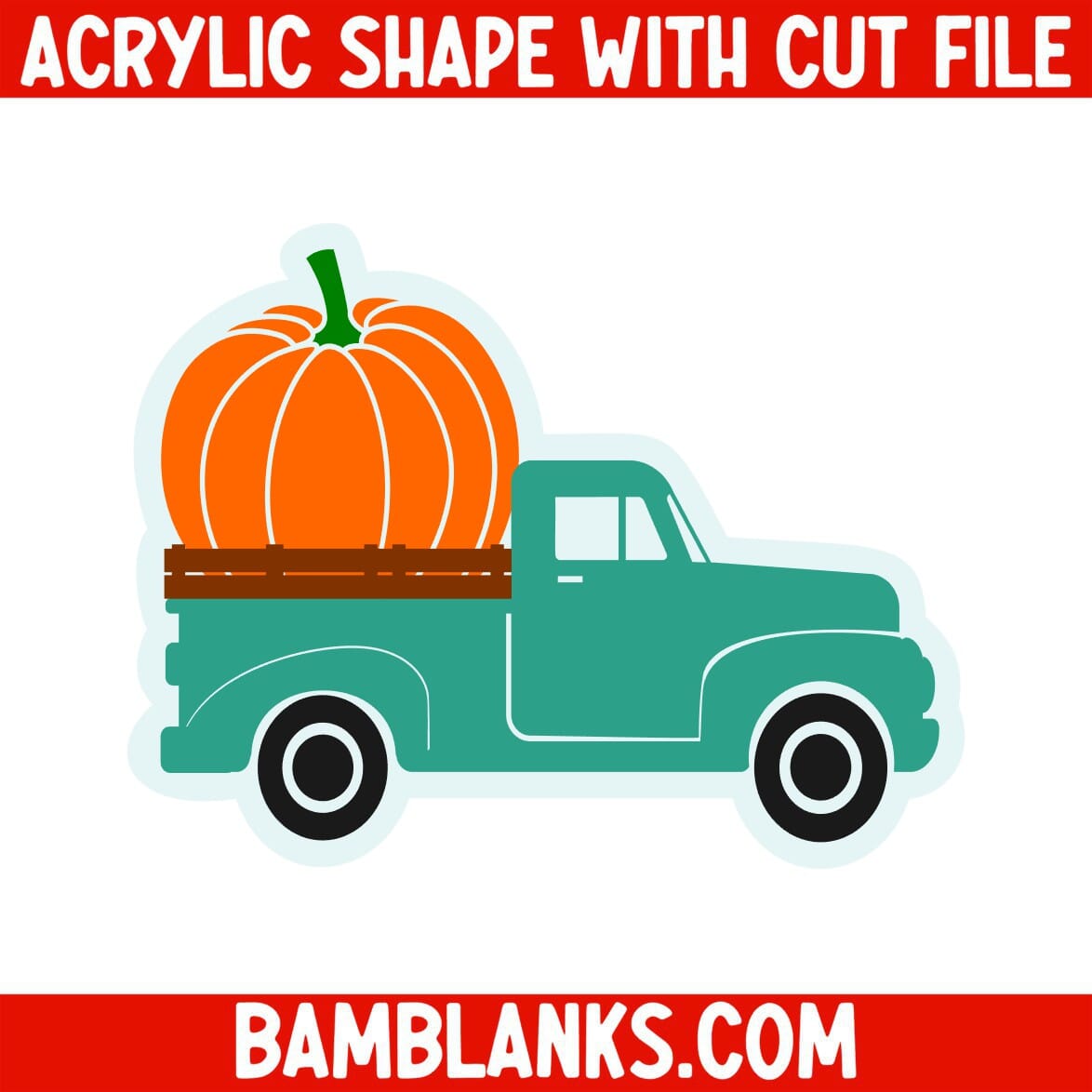 Pumpkin Truck 2 - Acrylic Shape #980
