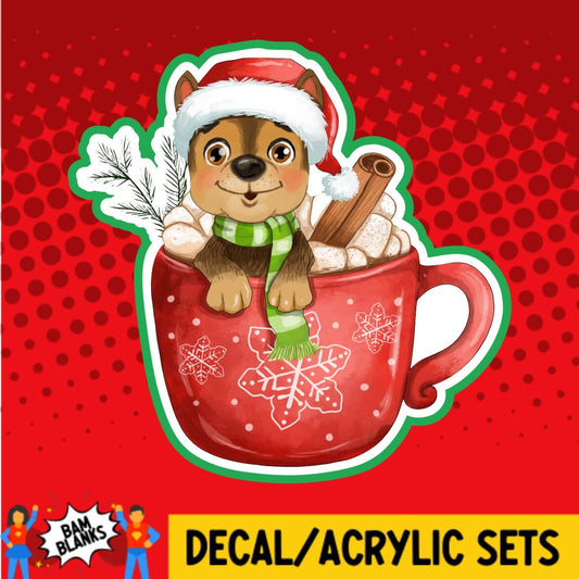 Pup Patrol Christmas Mug - DECAL AND ACRYLIC SHAPE #DA01438