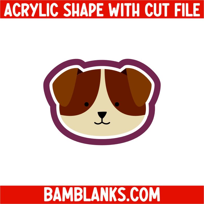 Puppy Face - Acrylic Shape #2345