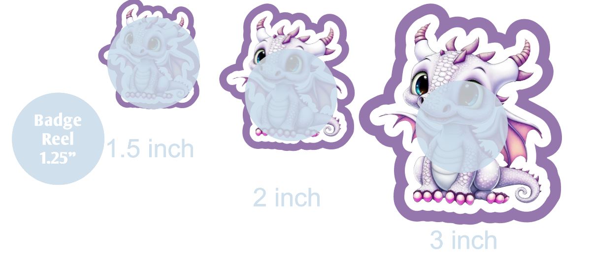 Purple Baby Dragon - DECAL AND ACRYLIC SHAPE #DA0784