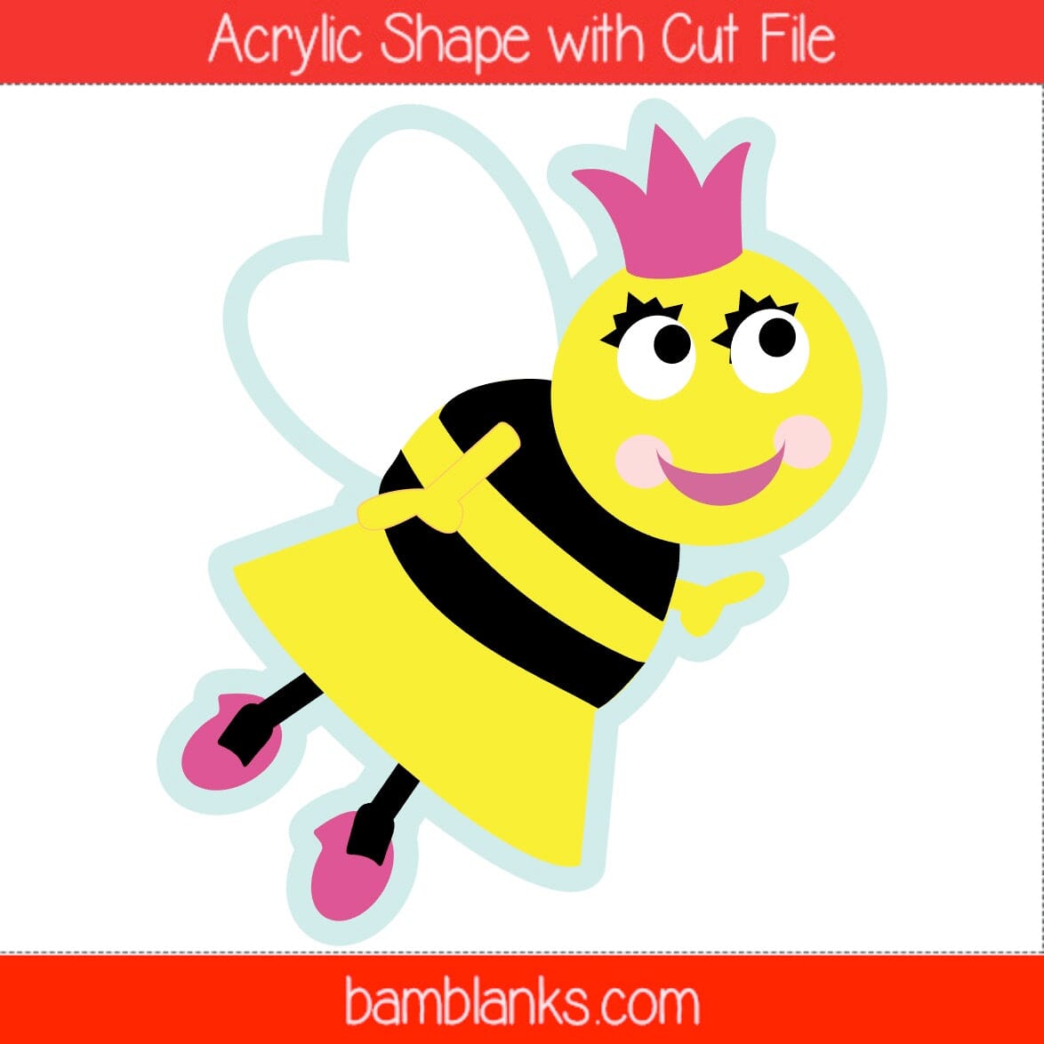 Queen Bee - Acrylic Shape #1643