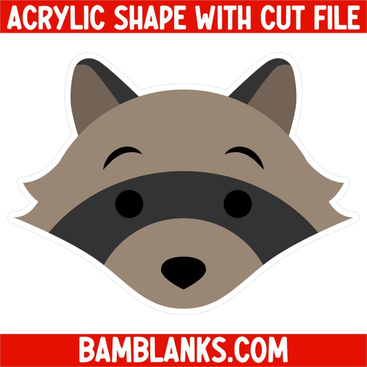 Raccoon - Acrylic Shape #020 – BAM Blanks and More