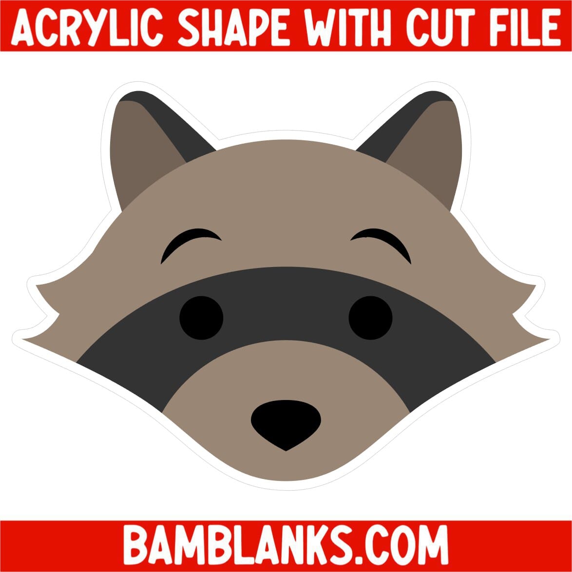 Raccoon - Acrylic Shape #020