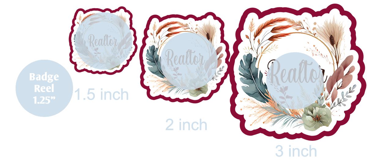 Realtor Boho Floral Pampas - DECAL AND ACRYLIC SHAPE #DA0071