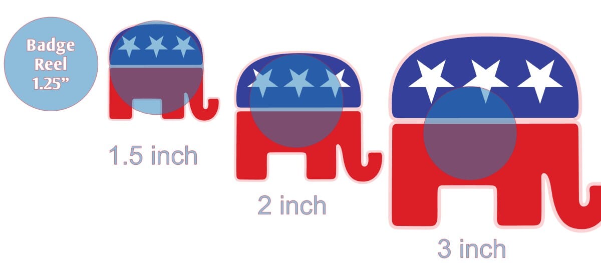 Republican Elephant - Acrylic Shape #938