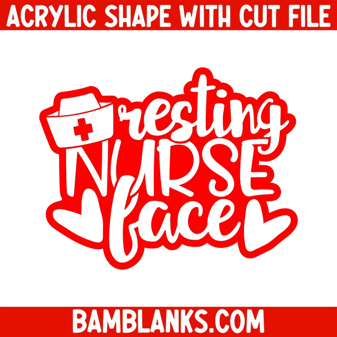 Resting Nurse Face - Acrylic Shape #106