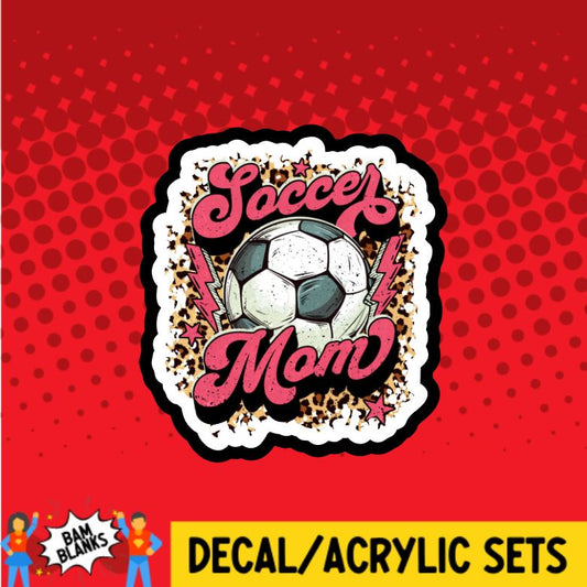 Retro Soccer Mom - DECAL AND ACRYLIC SHAPE #DA