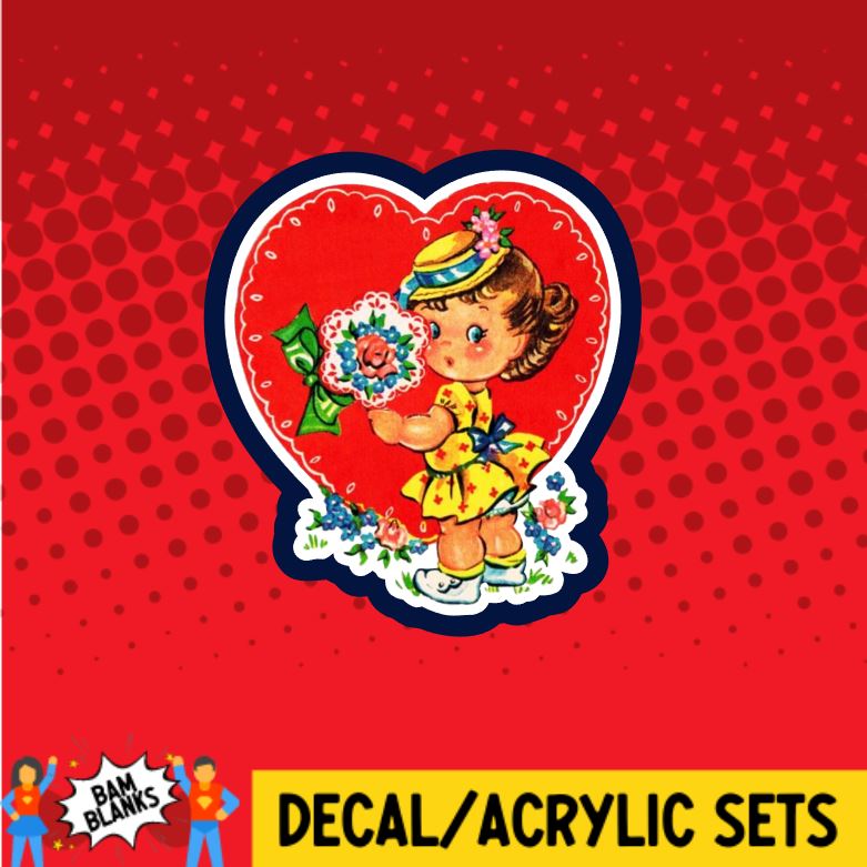 Retro Valentine - DECAL AND ACRYLIC SHAPE #DA0583