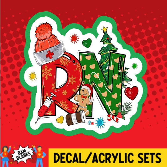 RN Christmas - DECAL AND ACRYLIC SHAPE #DA01472