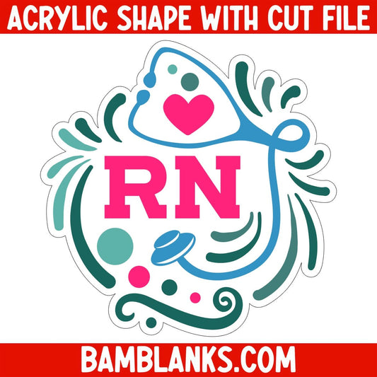 RN Ornament - Acrylic Shape #042