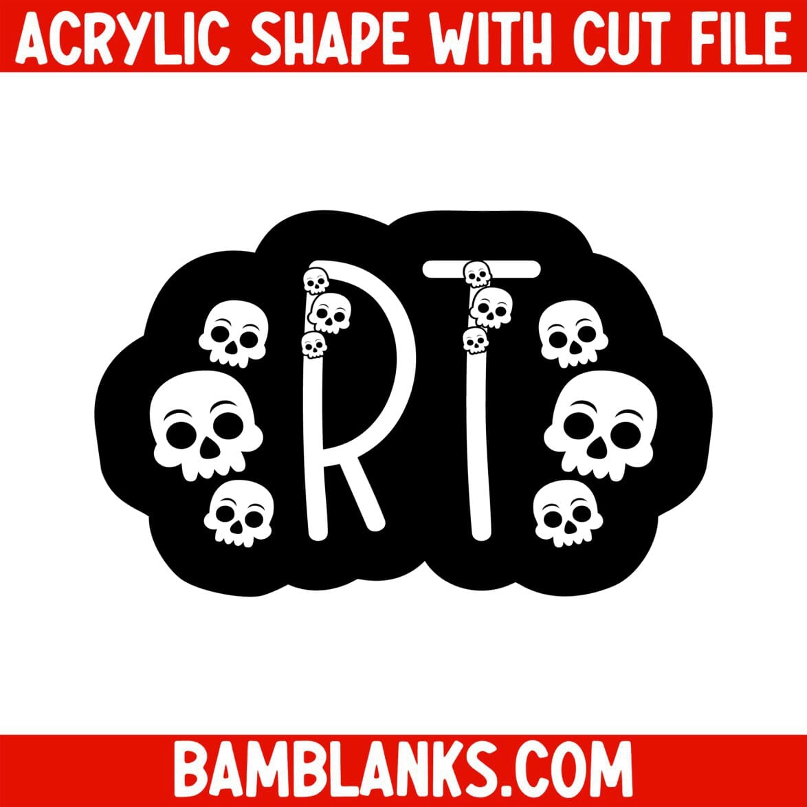 RT Skulls - Acrylic Shape #1607