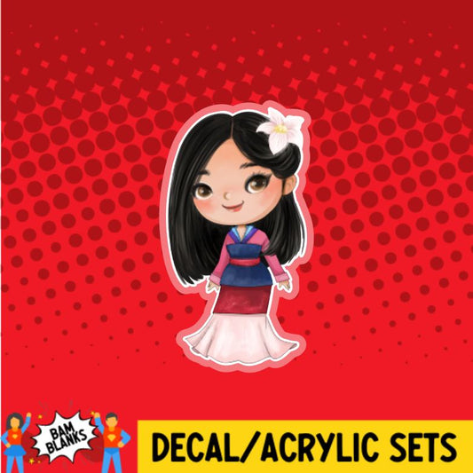 Samurai Princess - DECAL AND ACRYLIC SHAPE #DA01260