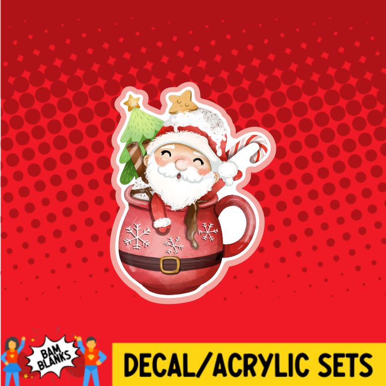 Santa Christmas Mug - DECAL AND ACRYLIC SHAPE #DA0510