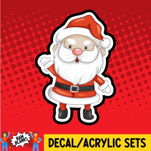 Santa - DECAL AND ACRYLIC SHAPE #DA01377