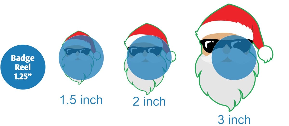 Santa in Sunglasses - Acrylic Shape #1101