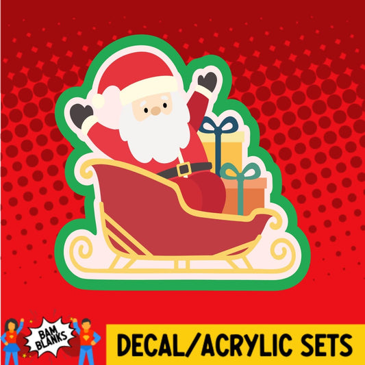 Santa with Gifts - DECAL AND ACRYLIC SHAPE #DA0538