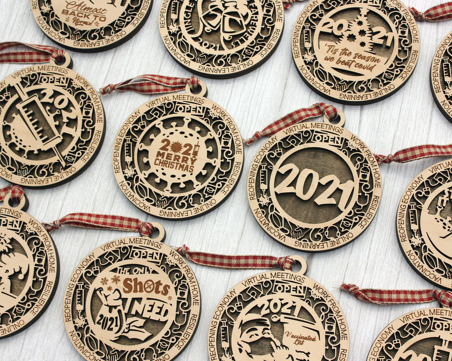 Santas List - Wood Ornament #W145