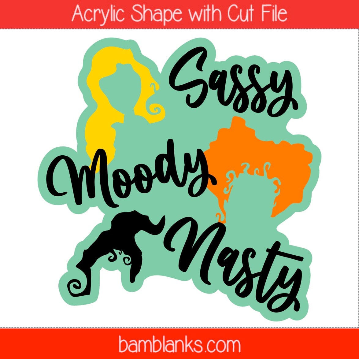 Sassy Moody Nasty - Acrylic Shape #1846