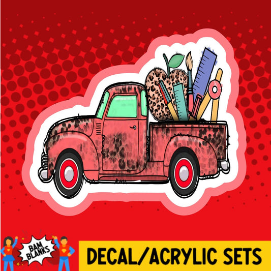 School Truck - Side - DECAL AND ACRYLIC SHAPE #DA0202