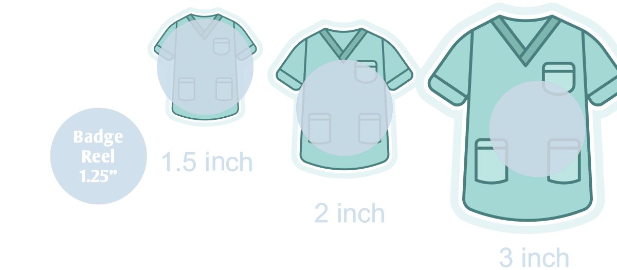 Scrub Top 3 - DECAL AND ACRYLIC SHAPE #DA0914