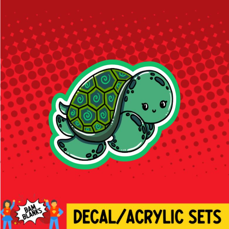 Sea Turtle 3 - DECAL AND ACRYLIC SHAPE #DA0909