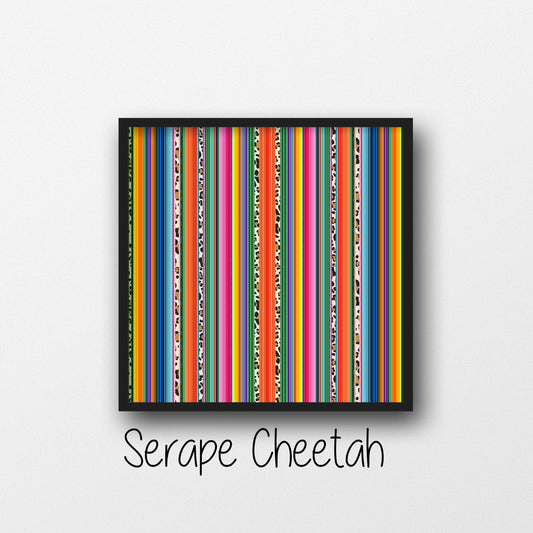 Serape Cheetah ~ Black- Pattern Vinyl #V0007