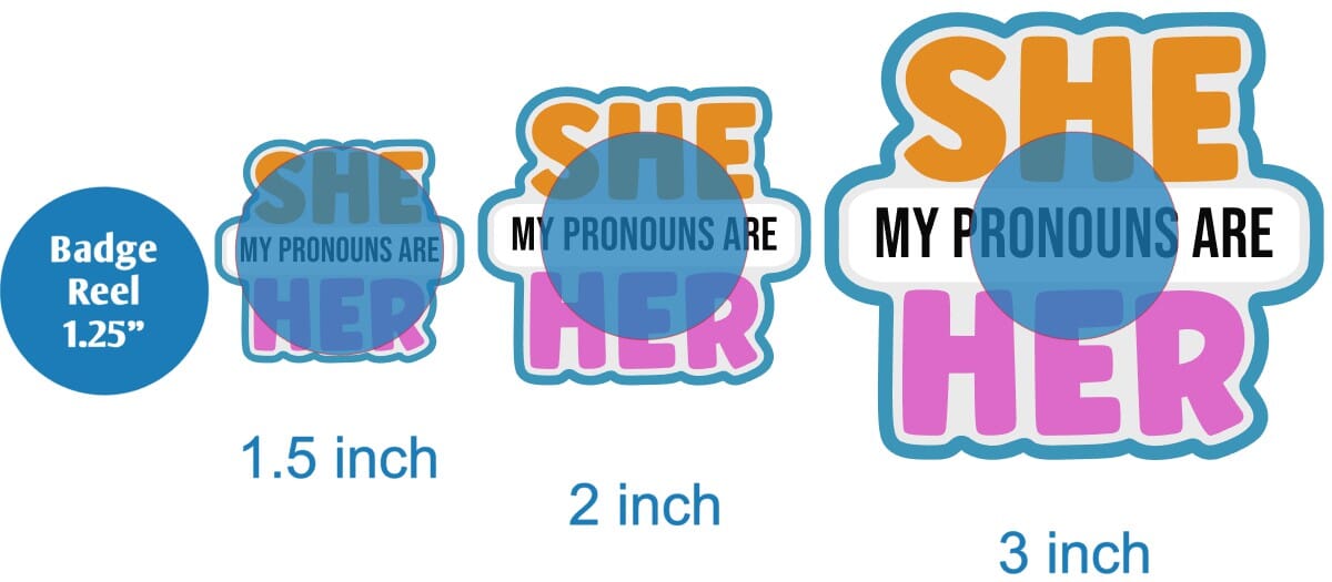 She/Her Pronouns - Acrylic Shape #2015