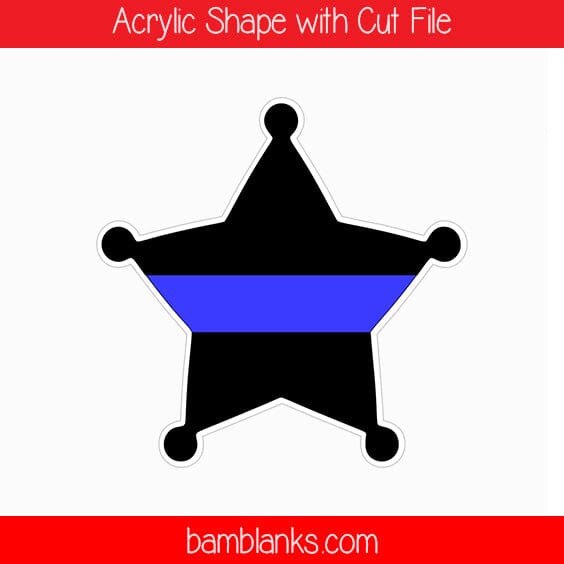 Sheriff Badge - Acrylic Shape #617