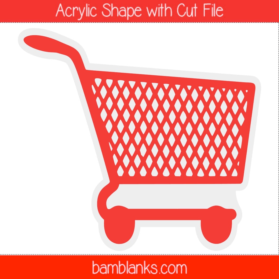 Shopping Cart - Acrylic Shape #1380