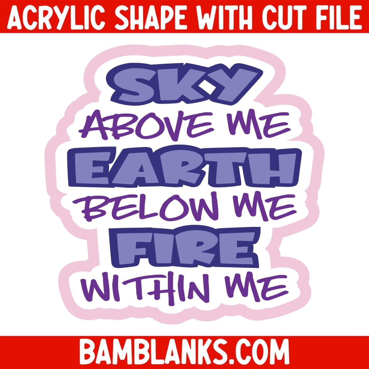 Sky Above Me - Acrylic Shape #2047