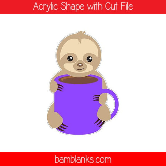 Sloth Coffee Mug - Acrylic Shape #614