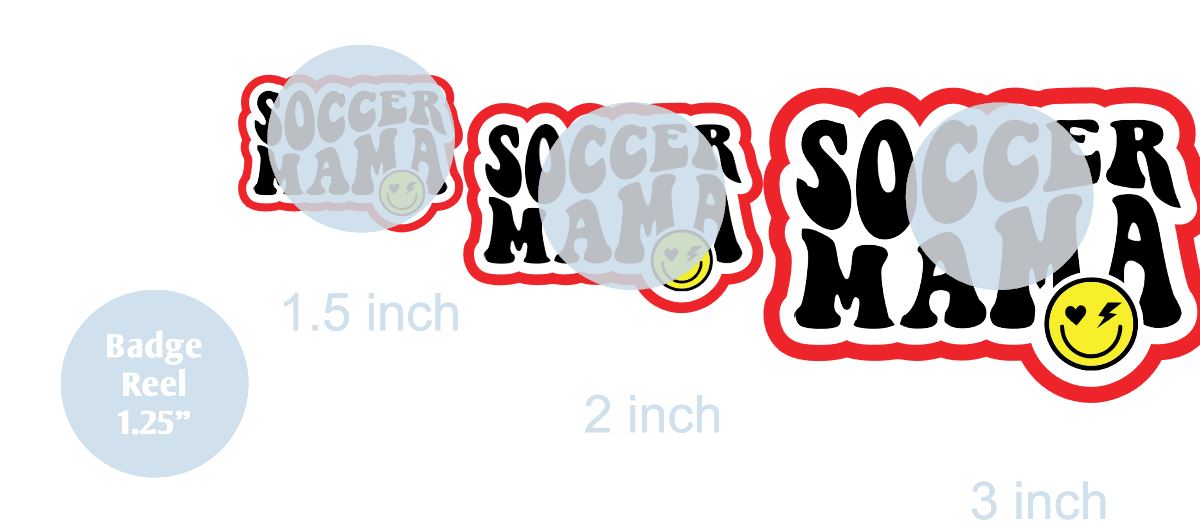 Soccer Mama Smiley - DECAL AND ACRYLIC SHAPE #DA