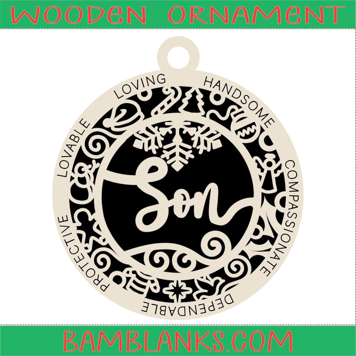 Son - Wood Ornament #W130