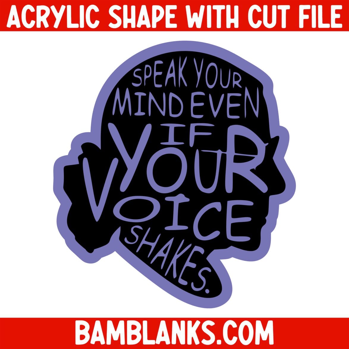 Speak your Mind - Acrylic Shape #1205