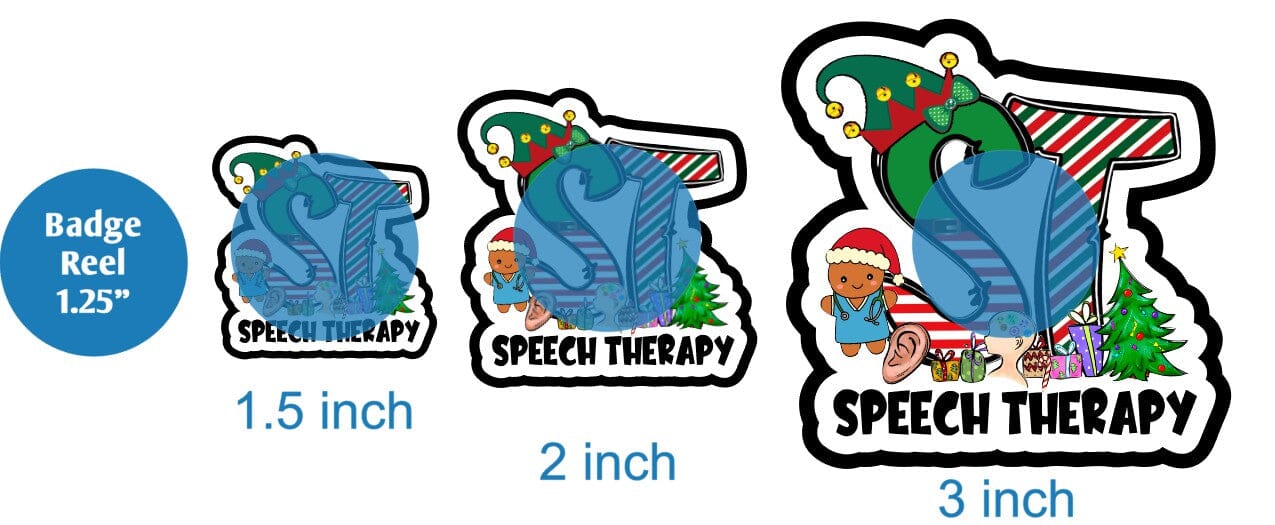 Speech Therapy Christmas - DECAL AND ACRYLIC SHAPE #DA01576