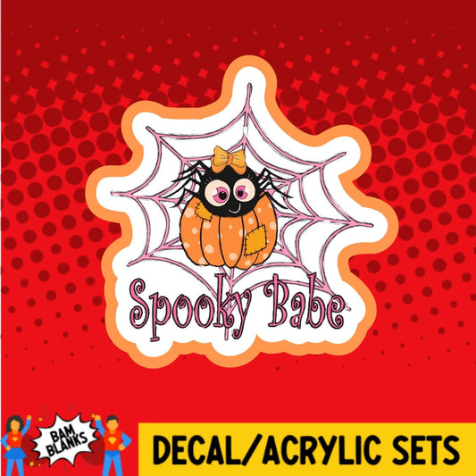 Spooky Babe Spider Web - DECAL AND ACRYLIC SHAPE #DA0222