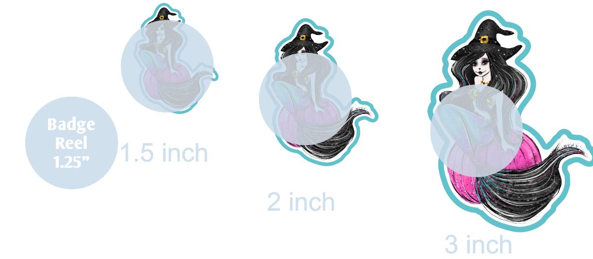 Spooky Halloween Mermaid - DECAL AND ACRYLIC SHAPE #DA0420