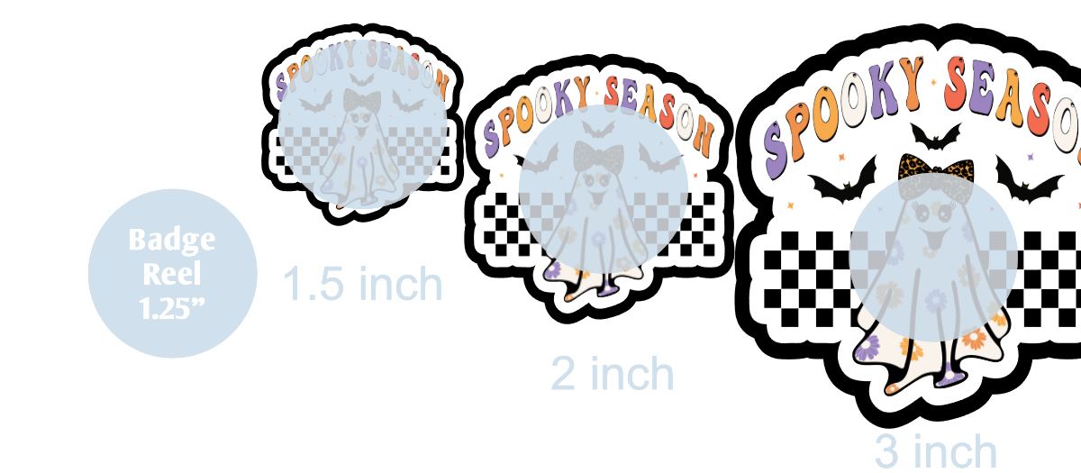 Spooky Season Ghost with Flowers- DECAL AND ACRYLIC SHAPE #DA0930