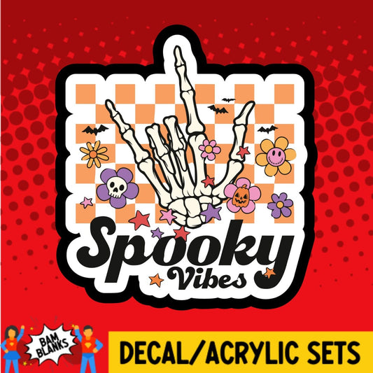 Spooky Vibes Groovy - DECAL AND ACRYLIC SHAPE #DA01365