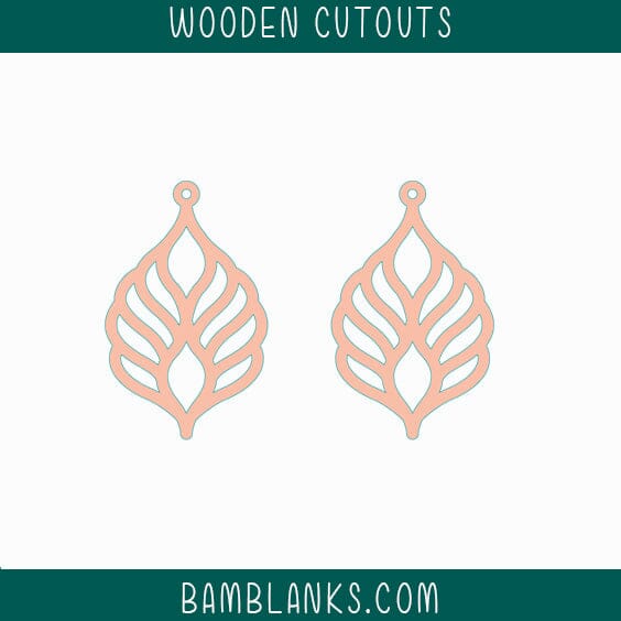 Spring Earrings Wood Blanks #W042