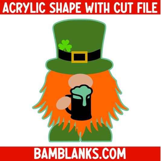 St Paddy Gnome - Acrylic Shape #699