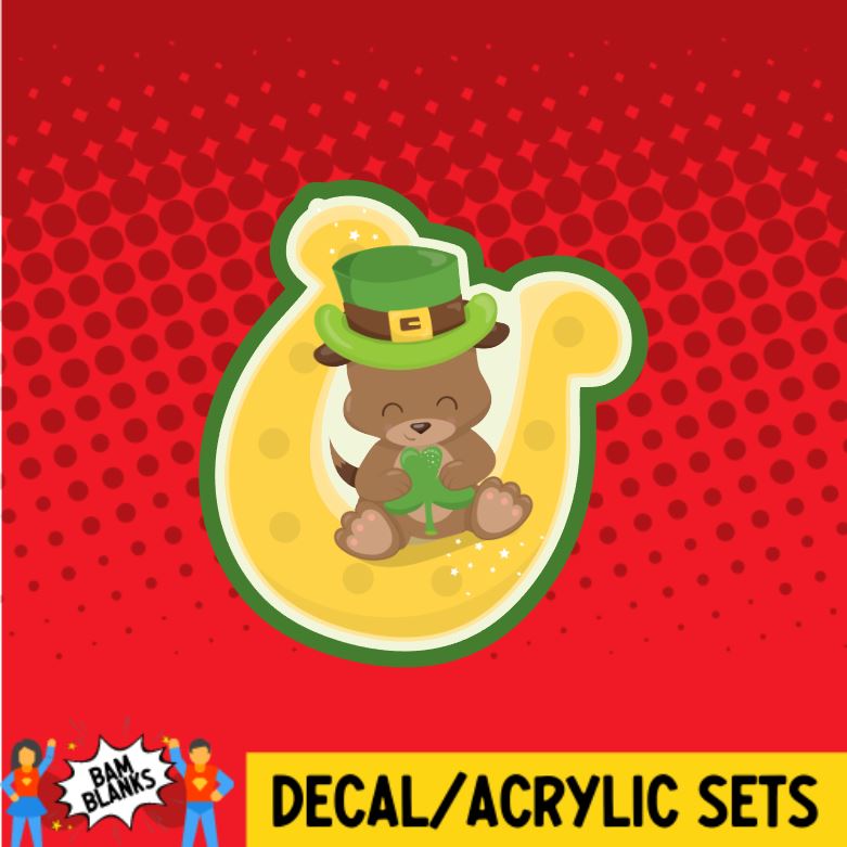 St. Patrick's Puppy - DECAL AND ACRYLIC SHAPE #DA0619