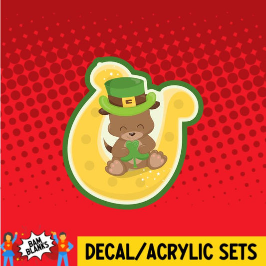 St. Patrick's Puppy - DECAL AND ACRYLIC SHAPE #DA0619
