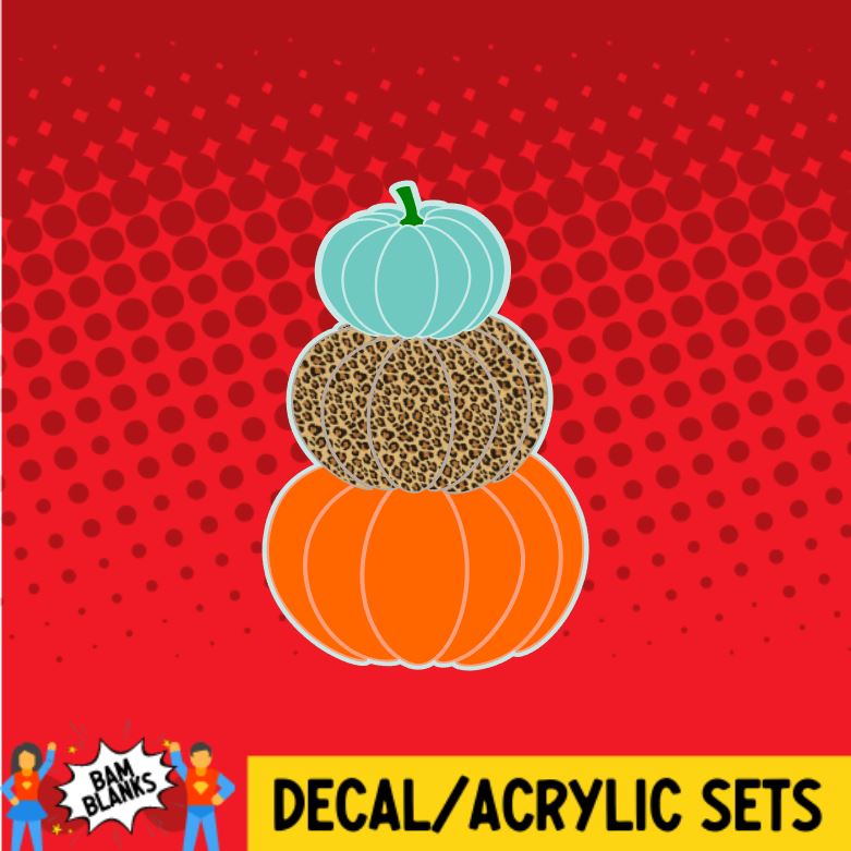 Stacked Pumpkins 1 - DECAL AND ACRYLIC SHAPE #DA0482