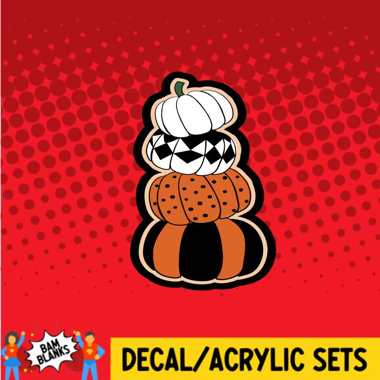 Stacked Pumpkins 2 - DECAL AND ACRYLIC SHAPE #DA0109