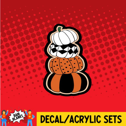 Stacked Pumpkins 2 - DECAL AND ACRYLIC SHAPE #DA0109