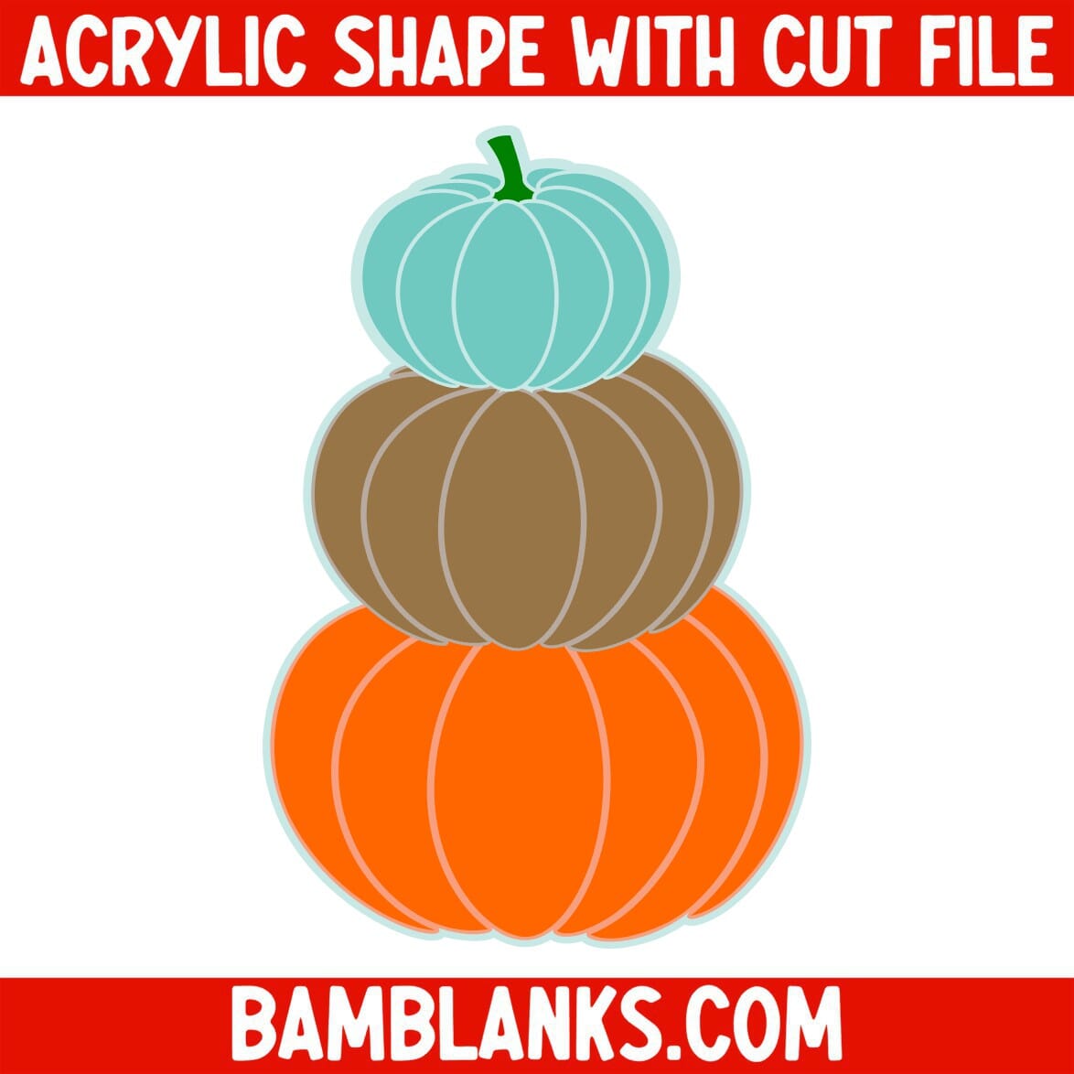 Stacked Pumpkins - Acrylic Shape #987