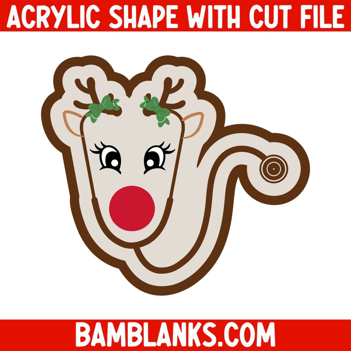 Stethoscope Reindeer - Acrylic Shape #2443