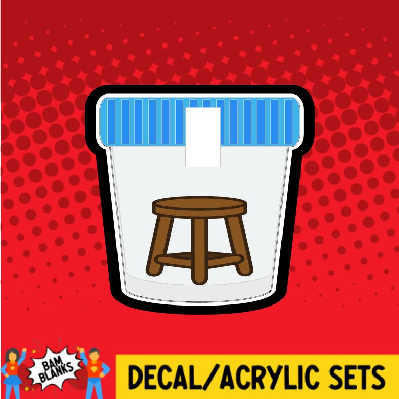 Stool Sample - DECAL AND ACRYLIC SHAPE #DA0873