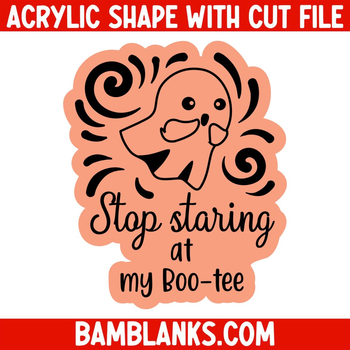 Stop Staring at My Boo-tee - Acrylic Shape #998